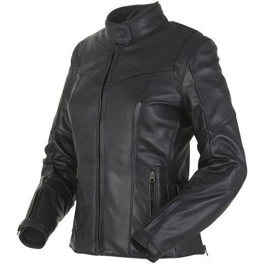 DÁMSKÁ KOŽENÁ BUNDA NA MOTORKU FURYGAN BELLA - ČERNÁ - KOŽENÉ BUNDY - NA MOTORKÁŘE