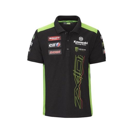 PÁNSKÉ POLO TRIČKO KAWASAKI RACING TEAM WSBK 2023 - ČERNÁ