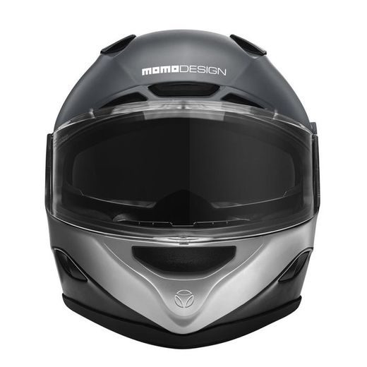 HELMA MOMO DESIGN HORNET - ŠEDÁ - SE SLUNEČNÍ CLONOU - NA MOTORKÁŘE