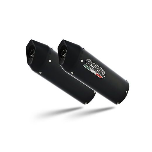 DVOJITÁ KONCOVKA VÝFUKU SLIP-ON GPR FURORE HU.33.FUNE MATNÁ ČERNÁ - DVOJITÉ KONCOVKY VÝFUKU - NA MOTORKU