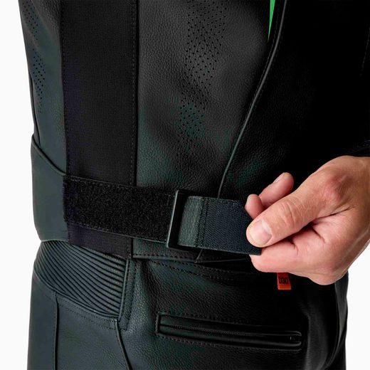 SPORTOVNÍ KOŽENÁ BUNDA RST S1 D3O – REFLEXNÍ ZELENÁ - KOŽENÉ BUNDY - NA MOTORKÁŘE