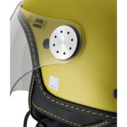 HELMA VESPA VISOR 4.0 ECE 22.06 - ŽLUTÁ MATNÁ - HELMY NA SKÚTR - NA MOTORKÁŘE