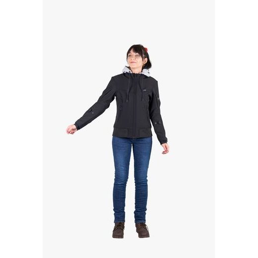 DÁMSKÁ SOFTSHELLOVÁ BUNDA IXS SO MOTO - ČERNÁ - TEXTILNÍ BUNDY - NA MOTORKÁŘE