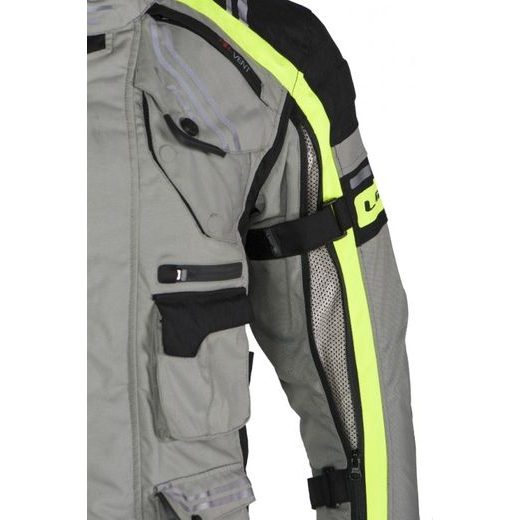 PÁNSKÁ TEXTILNÍ TŘÍVRSTVÁ MOTO BUNDA MBW BUCK - ČERNO-ŠEDO-ŽLUTÁ - TEXTILNÍ BUNDY - NA MOTORKÁŘE