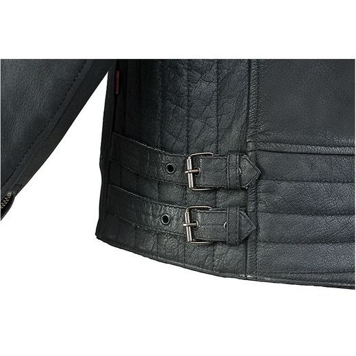 RETRO PÁNSKÁ KOŽENÁ BUNDA MBW HURRICANE - ČERNÁ - KOŽENÉ BUNDY - NA MOTORKÁŘE