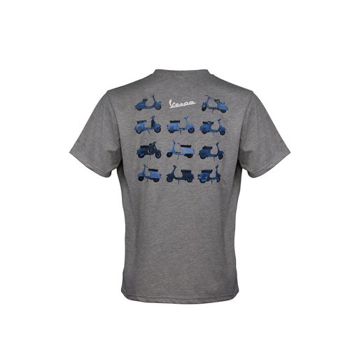 PÁNSKÉ TRIČKO VESPA HERITAGE - ŠEDÁ - TRIČKA - NA MOTORKÁŘE