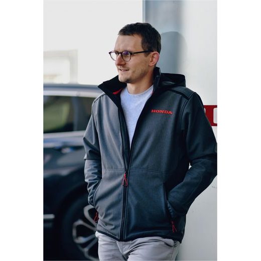 HONDA SOFTSHELL BUNDA - ŠEDÁ - BUNDY - NA MOTORKÁŘE