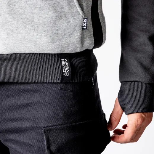 MOTO MIKINA IXS RAPID 1.0 AIRBAG READY – COOL GREY/DARK GREY S KOMPLETNÍ SADOU CHRÁNIČŮ - MIKINY - NA MOTORKÁŘE