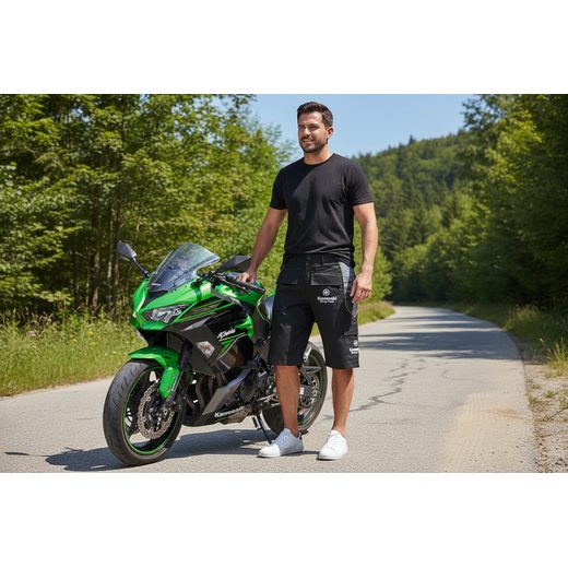 KRAŤASY KAWASAKI KRT WORLDSBK BERMUDA - KALHOTY - NA MOTORKÁŘE