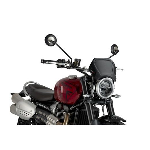 PLEXI ŠTÍT PUIG FRONTAL PLATE 22224N ČERNÝ HLINÍK - PLEXI ŠTÍTY - NA MOTORKU