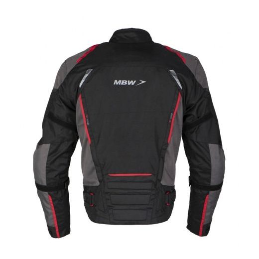 PÁNSKÁ TŘÍVRSTVÁ TEXTILNÍ MOTO BUNDA MBW LUCAS RED ČERNO-ŠEDO-ČERVENÁ PÁNSKÁ - TEXTILNÍ BUNDY - NA MOTORKÁŘE