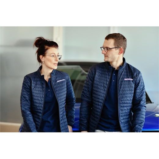 HONDA DÁMSKÁ PROŠÍVANÁ BUNDA - MODRÁ - BUNDY - NA MOTORKÁŘE