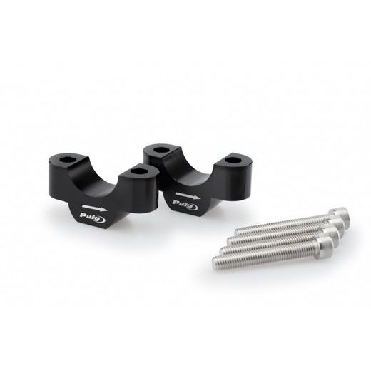 ZVÝŠENÍ ŘIDÍTEK PUIG 20308N ČERNÝ HEIGHT 20MM, D 32MM - ŘIDÍTKA A PŘÍSLUŠENSTVÍ - NA MOTORKU