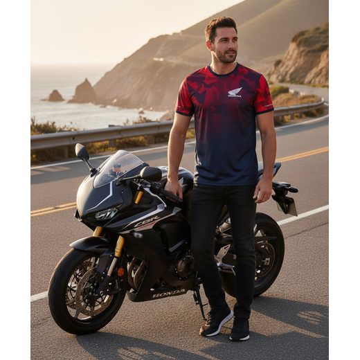 HONDA TRIČKO CAPSULE 25 - ČERVENÁ/MODRÁ - DÁRKY PRO FANOUŠKY HONDA - NA MOTORKÁŘE