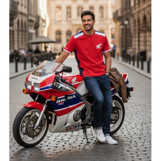 HONDA TEE-SHIRT RACING MAN NAVY - TRIČKA - NA MOTORKÁŘE