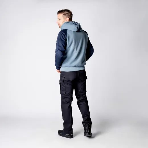 MOTO MIKINA IXS RAPID 1.0 AIRBAG READY – DARK BLUE/GREY S KOMPLETNÍ SADOU CHRÁNIČŮ - MIKINY - NA MOTORKÁŘE