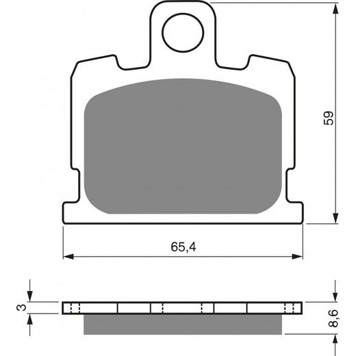 BRZDOVÉ DESTIČKY GOLDFREN 151 AD OFF-ROAD FRONT