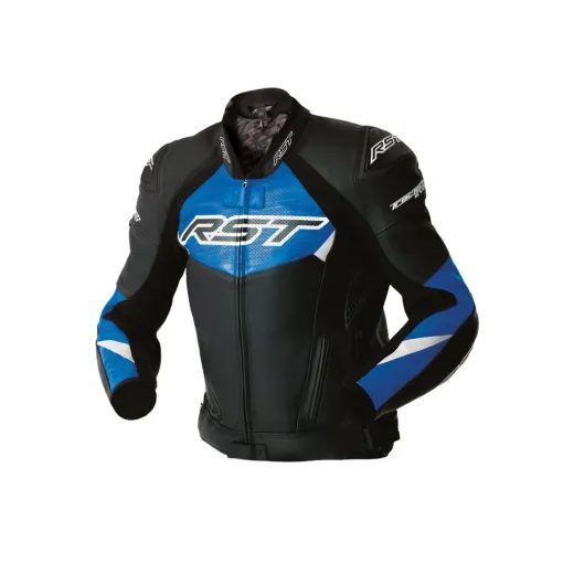 PÁNSKÁ KOŽENÁ BUNDA - RST 103635 TRACTECH EVO D3O - MODRÁ - KOŽENÉ BUNDY - NA MOTORKÁŘE