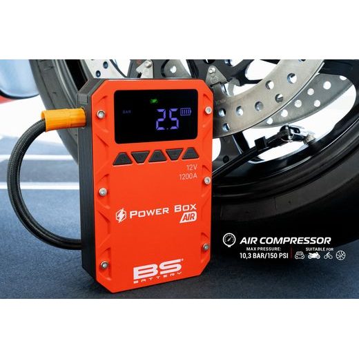 ZÁLOŽNÍ ZDROJ BS-BATTERY POWER BOX AIR PB02 - BOOSTERY BATERIÍ A KOMPRESORY - NA MOTORKU