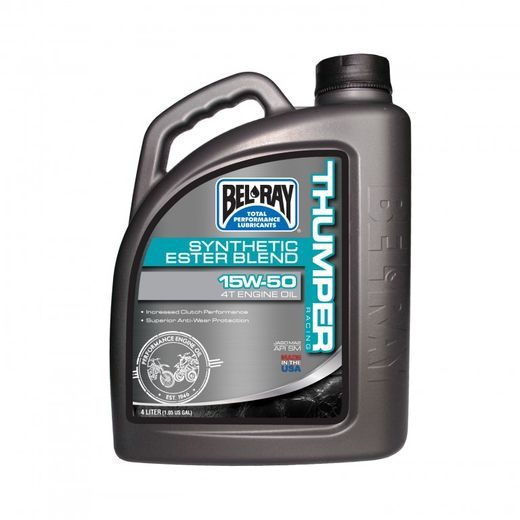 BEL-RAY MOTOROVÝ OLEJ BEL-RAY THUMPER RACING SYNTHETIC ESTER BLEND 4T 15W-50 4 L (2)