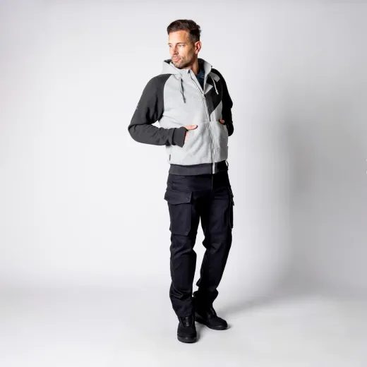 MOTO MIKINA IXS RAPID 1.0 AIRBAG READY – COOL GREY/DARK GREY S KOMPLETNÍ SADOU CHRÁNIČŮ - MIKINY - NA MOTORKÁŘE