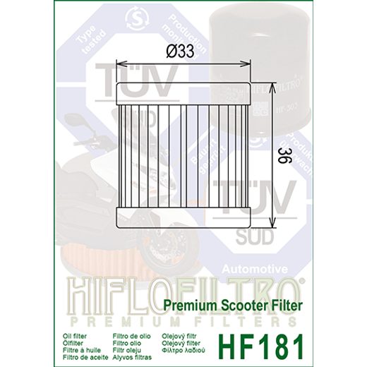 OLEJOVÝ FILTR HIFLOFILTRO HF181 - VÝMĚNA OLEJE - NA DOVOLENOU