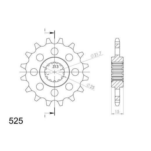 ŘETĚZOVÉ KOLEČKO SUPERSPROX CST-1182:15 15 ZUBŮ, 525