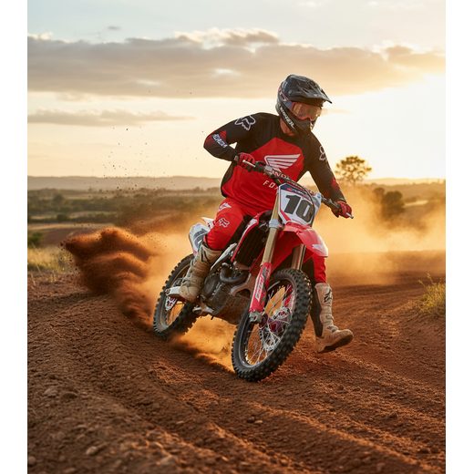 MOTOKROSOVÝ DRES FOX 180 HONDA MX22 - ČERVENÁ - DRESY - NA MOTORKÁŘE