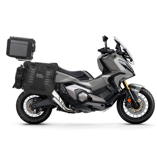 KOMPLETNÍ SADA BOČNÍCH ADVENTURE BRAŠEN SHAD TERRA TR40 A ČERNÉHO HLINÍKOVÉHO 55L TOPCASE, VČETNĚ MONTÁŽNÍ SADY SHAD HONDA X-ADV 750