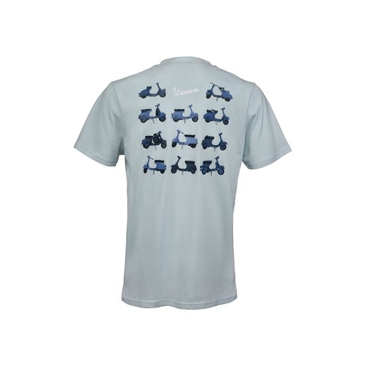 PÁNSKÉ TRIČKO VESPA HERITAGE - MODRÁ - TRIČKA - NA MOTORKÁŘE