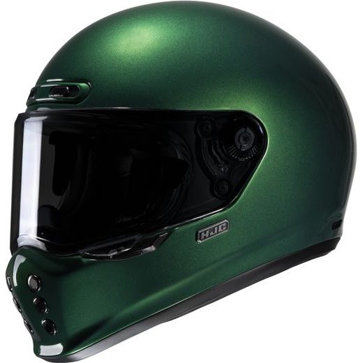 HJC PŘILBA V10 SOLID DEEP GREEN - BEZ SLUNEČNÍ CLONY - NA MOTORKÁŘE