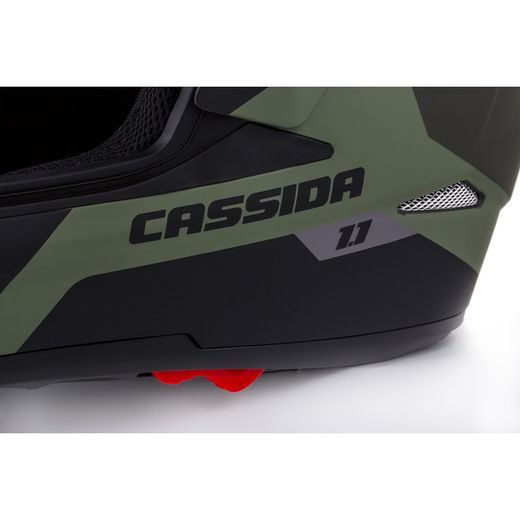 PŘILBA TOUR 1.1 SPECTRE, CASSIDA (ZELENÁ ARMY MATNÁ/ŠEDÁ/ČERNÁ, PLEXI S PŘÍPRAVOU PRO PINLOCK) - ENDURO HELMY - NA MOTORKÁŘE