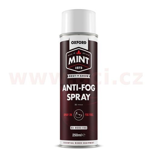 SPREJ PROTI MLŽENÍ NA PLEXI HELMY OXFORD MINT ANTI-FOG 250ML