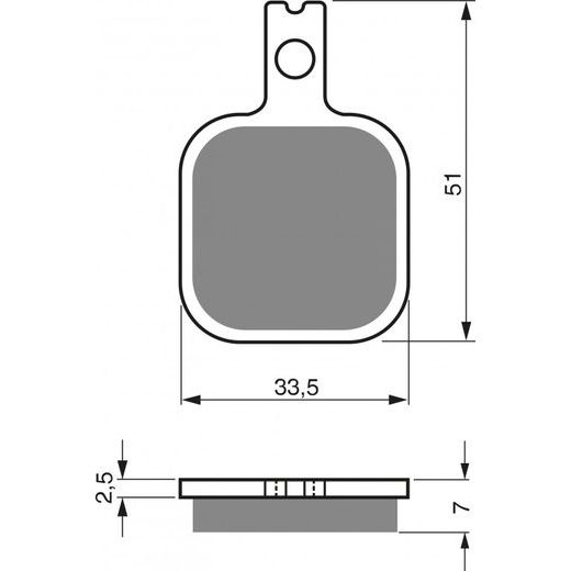 BRZDOVÉ DESTIČKY GOLDFREN 119 S3 (1 SET = 6 PCS)