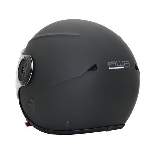 HELMA NA SKŮTR SE SLUNEČNÍ CLONOU AWATECH - MATNÁ ČERNÁ - HELMY NA SKÚTR - NA MOTORKÁŘE