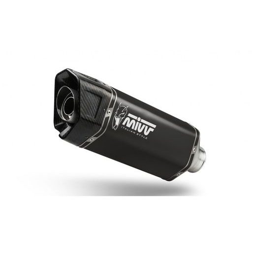 VÝFUK KOMPLETNÍ 2X1 MIVV SR-1 Y.080.KR1XBN ČERNÁ - DVOJITÉ VÝFUKY - NA MOTORKU