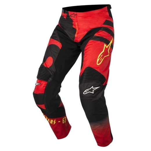 TEXTILNÍ MX KALHOTY ALPINESTARS RACER BRAAP - ČERVENÁ