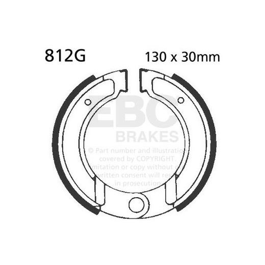 SADA BRZDOVÝCH ČELISTÍ EBC 812G DRÁŽKOVANÝ