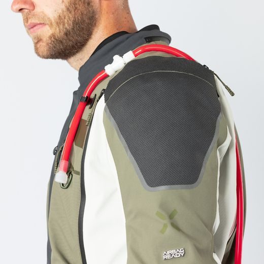 BUNDA S LAMINOVANOU MEMBRÁNOU IXS VENTURE-GTX 1.0 X2-001405 ŠEDO-OLIVOVĚ ZELENÁ - ENDURO BUNDY - NA MOTORKÁŘE