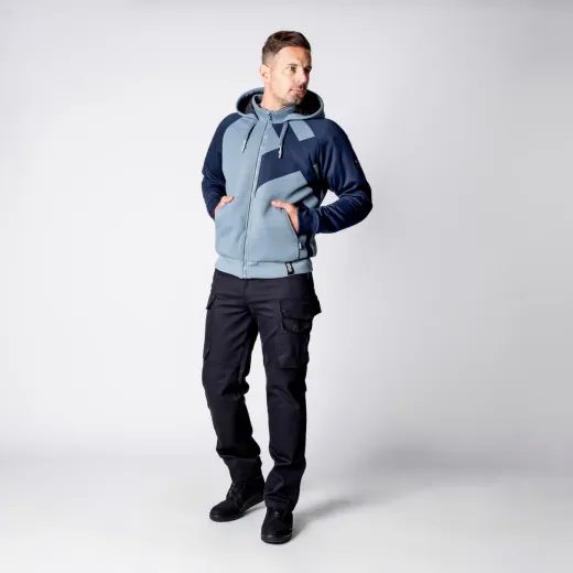 MOTO MIKINA IXS RAPID 1.0 AIRBAG READY – DARK BLUE/GREY S KOMPLETNÍ SADOU CHRÁNIČŮ - MIKINY - NA MOTORKÁŘE