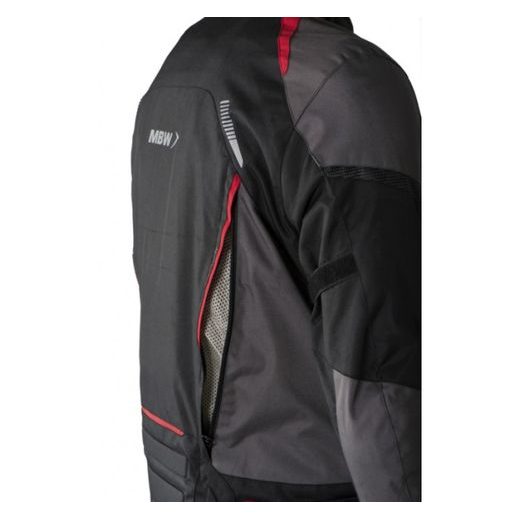 PÁNSKÁ TŘÍVRSTVÁ TEXTILNÍ MOTO BUNDA MBW LUCAS RED ČERNO-ŠEDO-ČERVENÁ PÁNSKÁ - TEXTILNÍ BUNDY - NA MOTORKÁŘE