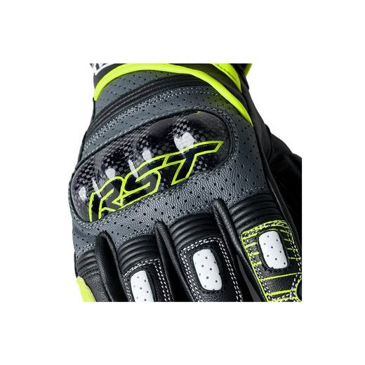 RUKAVICE RST FULCRUM CE / 3179 - ČERNÁ, FLO ŽLUTÁ - KOŽENÉ RUKAVICE - NA MOTORKÁŘE