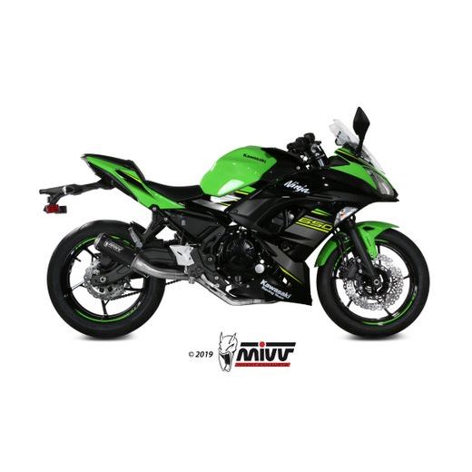 VÝFUK KOMPLETNÍ 2X1 MIVV MK3 K.044.SM3B ČERNÁ OCEL - VÝFUKY - NA MOTORKU