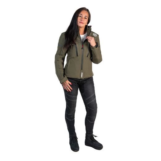 MBW HANA SOFTSHELL LADY JACKET OLIVE GREEN - TEXTILNÍ BUNDY - NA MOTORKÁŘE