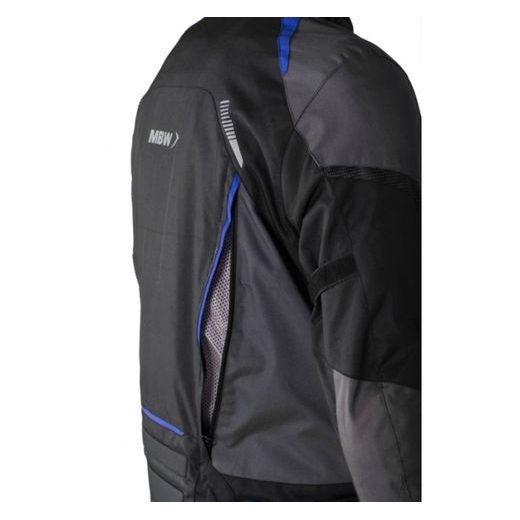 PÁNSKÁ TŘÍVRSTVÁ TEXTILNÍ BUNDA MBW LUCAS BLUE ČERNO-ŠEDO-MODRÁ PÁNSKÁ - TEXTILNÍ BUNDY - NA MOTORKÁŘE