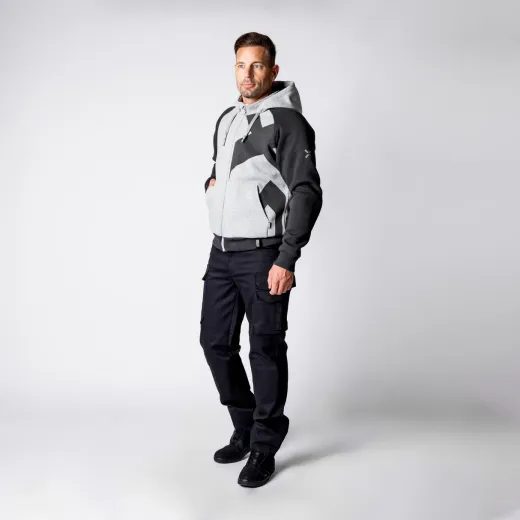 MOTO MIKINA IXS RAPID 1.0 AIRBAG READY – COOL GREY/DARK GREY S KOMPLETNÍ SADOU CHRÁNIČŮ - MIKINY - NA MOTORKÁŘE