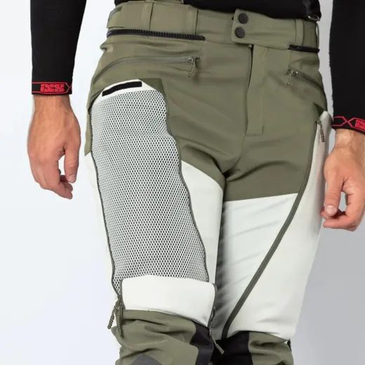 KALHOTY IXS VENTURE-AIR 1.0 X2-055405 SVĚTLE ŠEDÉ-OLIVOVÉ - ENDURO KALHOTY - NA MOTORKÁŘE