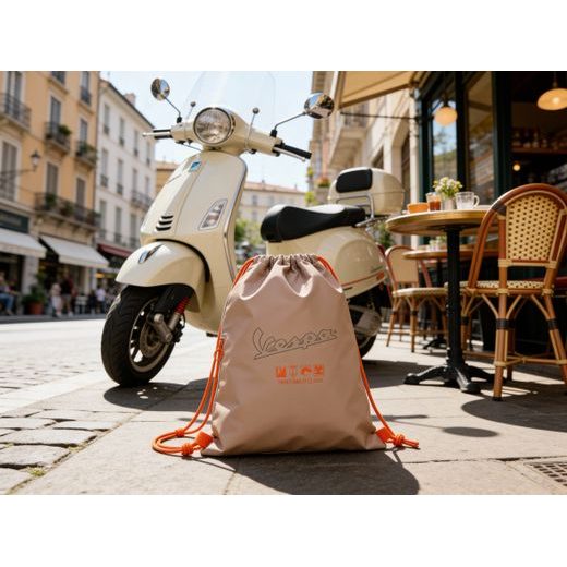 VAK NA ZÁDA VESPA DEC - BÉŽOVÁ - DÁRKY PRO FANOUŠKY VESPA - NA MOTORKÁŘE