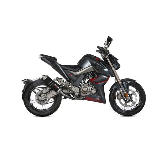 VÝFUK KOMPLETNÍ 1X1 MIVV GP Z.001.LXB ČERNÁ - DVOJITÉ KONCOVKY VÝFUKU - NA MOTORKU