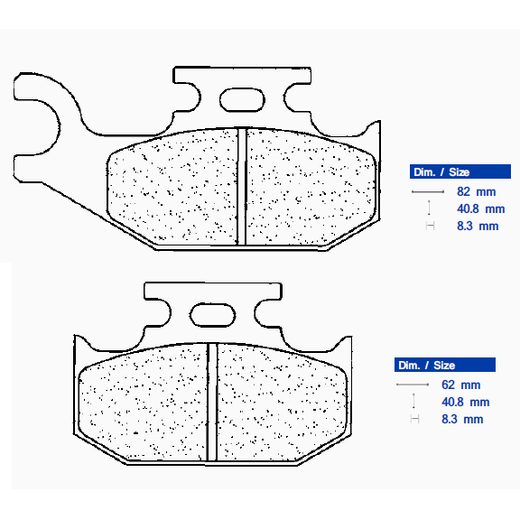 BRZDOVÉ DESTIČKY CL BRAKES 1235 ATV1